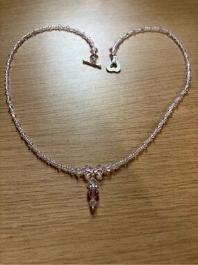 Delicate Rosaline Swarovski Crystal Pendant Necklace - Women Jewelry